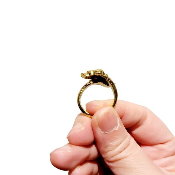 Brand New Gold Skulls Heads Ring Adjustable Size - Picture 5 of 7